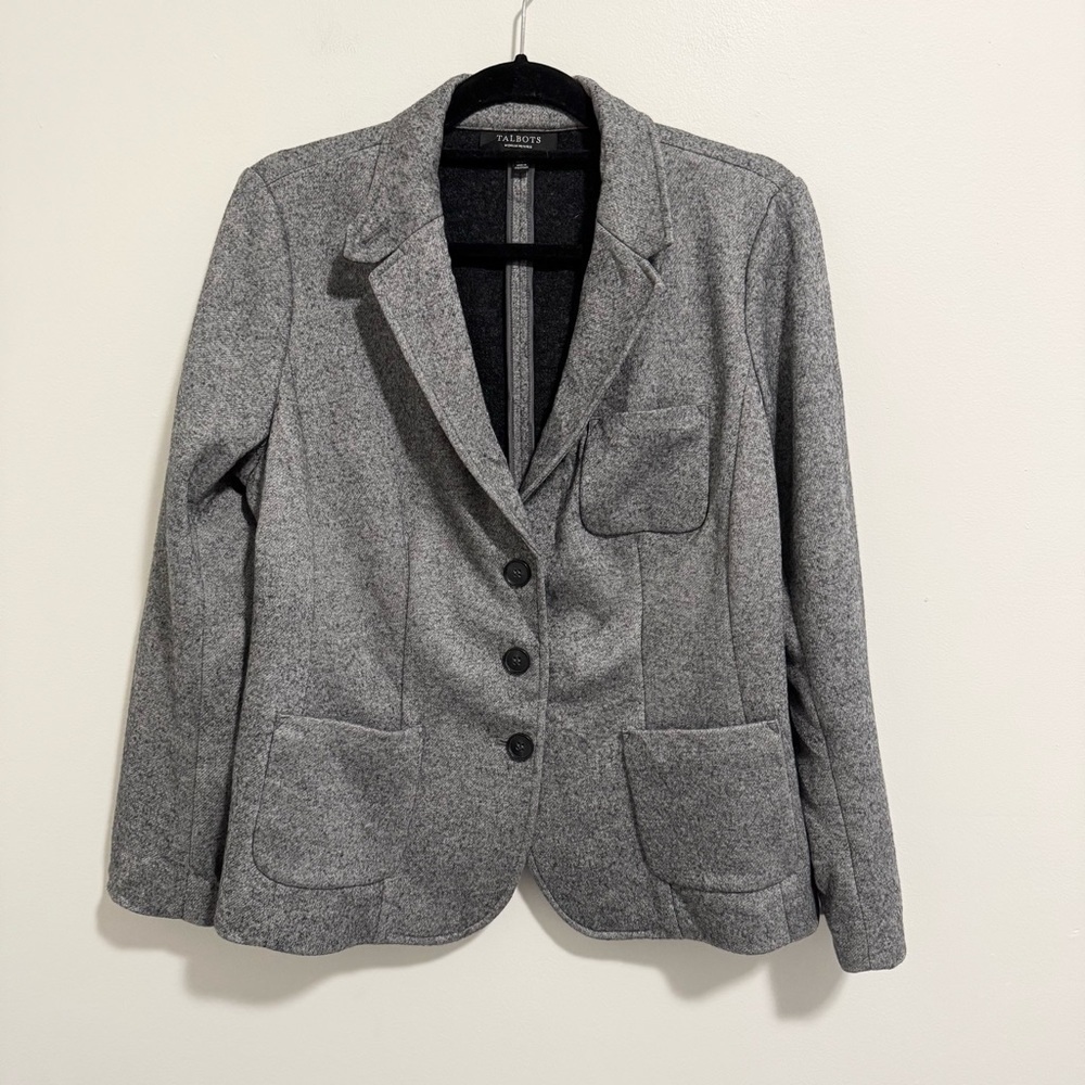 Talbots Wool Blend Pocket Petite Blazer